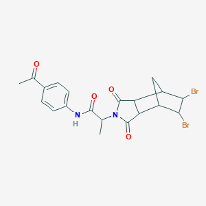 molecular formula C20H20Br2N2O4 B339890 N-(4-acetylphenyl)-2-(5,6-dibromo-1,3-dioxooctahydro-2H-4,7-methanoisoindol-2-yl)propanamide 