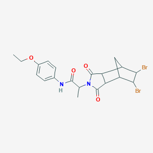 2-(5,6-dibromo-1,3-dioxooctahydro-2H-4,7-methanoisoindol-2-yl)-N-(4-ethoxyphenyl)propanamide