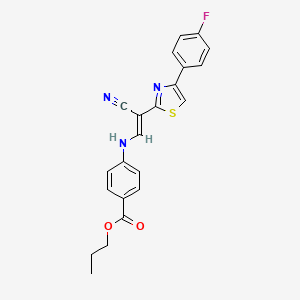 (E)-propyl 4-((2-cyano-2-(4-(4-fluorophenyl)thiazol-2-yl)vinyl)amino)benzoate