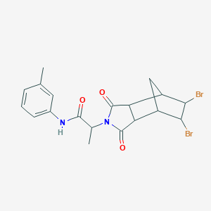 2-(8,9-dibromo-3,5-dioxo-4-azatricyclo[5.2.1.0~2,6~]dec-4-yl)-N-(3-methylphenyl)propanamide