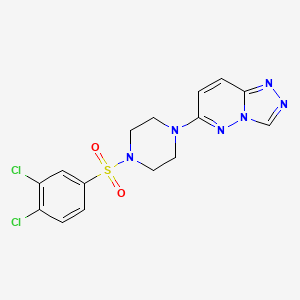 molecular formula C15H14Cl2N6O2S B3398932 6-(4-((3,4-Dichlorophenyl)sulfonyl)piperazin-1-yl)-[1,2,4]triazolo[4,3-b]pyridazine CAS No. 1021263-71-7