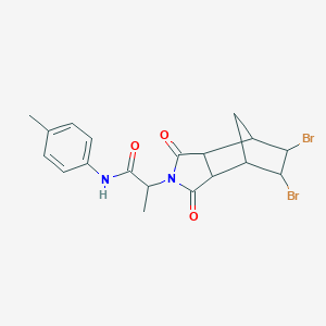 molecular formula C19H20Br2N2O3 B339894 2-(5,6-二溴-1,3-二氧代八氢-2H-4,7-甲烷异吲哚-2-基)-N-(4-甲苯基)丙酰胺 