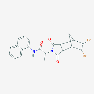 molecular formula C22H20Br2N2O3 B339895 2-(5,6-dibromo-1,3-dioxooctahydro-2H-4,7-methanoisoindol-2-yl)-N-(naphthalen-1-yl)propanamide 