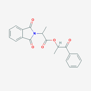 molecular formula C20H17NO5 B339898 1-oxo-1-phenylpropan-2-yl 2-(1,3-dioxo-1,3-dihydro-2H-isoindol-2-yl)propanoate 