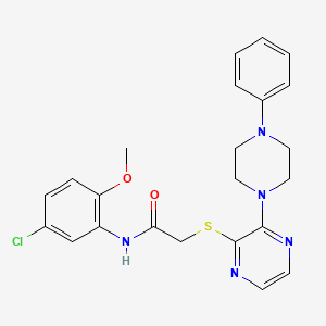 molecular formula C23H24ClN5O2S B3399018 N-(4-fluorobenzyl)-N'-(8-fluoro-2-piperidin-1-ylquinolin-6-yl)urea CAS No. 1029733-62-7