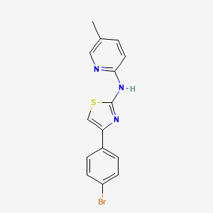 molecular formula C15H12BrN3S B3399029 4-(4-bromophenyl)-N-(5-methylpyridin-2-yl)thiazol-2-amine CAS No. 1029783-95-6
