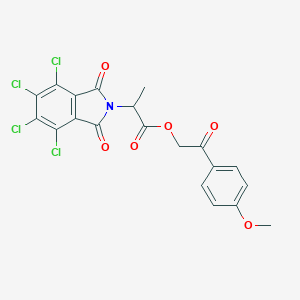 molecular formula C20H13Cl4NO6 B339903 2-(4-methoxyphenyl)-2-oxoethyl 2-(4,5,6,7-tetrachloro-1,3-dioxo-1,3-dihydro-2H-isoindol-2-yl)propanoate 