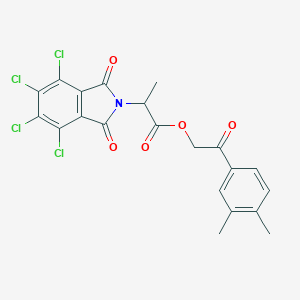 molecular formula C21H15Cl4NO5 B339904 2-(3,4-dimethylphenyl)-2-oxoethyl 2-(4,5,6,7-tetrachloro-1,3-dioxo-1,3-dihydro-2H-isoindol-2-yl)propanoate 