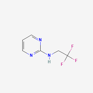 molecular formula C6H6F3N3 B3399062 N-(2,2,2-trifluoroethyl)pyrimidin-2-amine CAS No. 1036455-18-1
