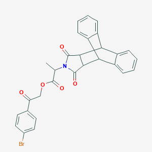 molecular formula C29H22BrNO5 B339908 [2-(4-Bromophenyl)-2-oxoethyl] 2-(16,18-dioxo-17-azapentacyclo[6.6.5.02,7.09,14.015,19]nonadeca-2,4,6,9,11,13-hexaen-17-yl)propanoate 