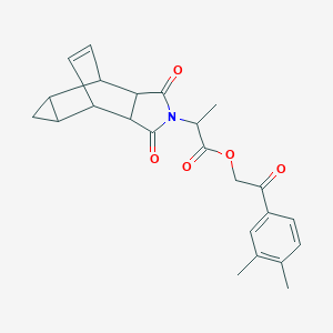 2-(3,4-dimethylphenyl)-2-oxoethyl 2-(1,3-dioxooctahydro-4,6-ethenocyclopropa[f]isoindol-2(1H)-yl)propanoate