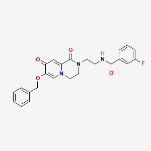 molecular formula C24H22FN3O4 B3399178 N-(2-(7-(benzyloxy)-1,8-dioxo-3,4-dihydro-1H-pyrido[1,2-a]pyrazin-2(8H)-yl)ethyl)-3-fluorobenzamide CAS No. 1040633-59-7