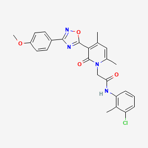 molecular formula C25H23ClN4O4 B3399195 N-(3-chloro-2-methylphenyl)-2-(3-(3-(4-methoxyphenyl)-1,2,4-oxadiazol-5-yl)-4,6-dimethyl-2-oxopyridin-1(2H)-yl)acetamide CAS No. 1040634-08-9
