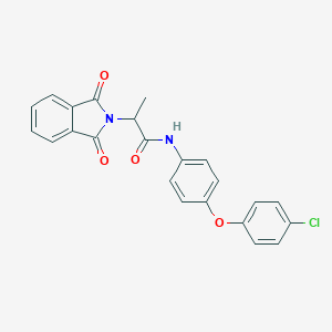 molecular formula C23H17ClN2O4 B339923 N-[4-(4-chlorophenoxy)phenyl]-2-(1,3-dioxo-1,3-dihydro-2H-isoindol-2-yl)propanamide 