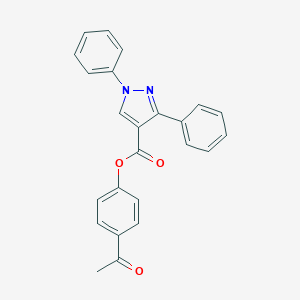 molecular formula C24H18N2O3 B339931 4-acetylphenyl 1,3-diphenyl-1H-pyrazole-4-carboxylate 
