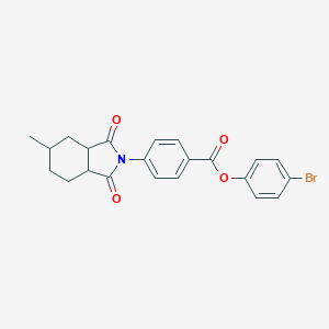 molecular formula C22H20BrNO4 B339933 4-bromophenyl 4-(5-methyl-1,3-dioxooctahydro-2H-isoindol-2-yl)benzoate 