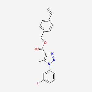 molecular formula C19H16FN3O2 B3399345 4-vinylbenzyl 1-(3-fluorophenyl)-5-methyl-1H-1,2,3-triazole-4-carboxylate CAS No. 1040637-02-2