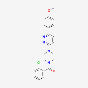 molecular formula C22H21ClN4O2 B3399402 (2-Chlorophenyl)(4-(6-(4-methoxyphenyl)pyridazin-3-yl)piperazin-1-yl)methanone CAS No. 1040639-52-8