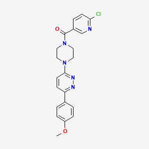 molecular formula C21H20ClN5O2 B3399406 3-[4-(6-Chloropyridine-3-carbonyl)piperazin-1-yl]-6-(4-methoxyphenyl)pyridazine CAS No. 1040639-66-4