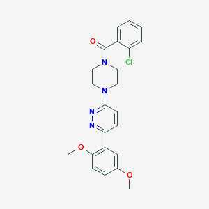 molecular formula C23H23ClN4O3 B3399465 (2-Chlorophenyl)(4-(6-(2,5-dimethoxyphenyl)pyridazin-3-yl)piperazin-1-yl)methanone CAS No. 1040641-08-4