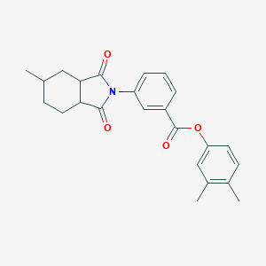 3,4-dimethylphenyl 3-(5-methyl-1,3-dioxooctahydro-2H-isoindol-2-yl)benzoate