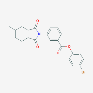 molecular formula C22H20BrNO4 B339951 4-bromophenyl 3-(5-methyl-1,3-dioxooctahydro-2H-isoindol-2-yl)benzoate 