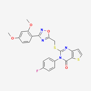 molecular formula C23H17FN4O4S2 B3399518 2-(((3-(2,4-dimethoxyphenyl)-1,2,4-oxadiazol-5-yl)methyl)thio)-3-(4-fluorophenyl)thieno[3,2-d]pyrimidin-4(3H)-one CAS No. 1040641-73-3