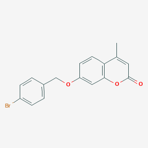 molecular formula C17H13BrO3 B339952 7-[(4-bromobenzyl)oxy]-4-methyl-2H-chromen-2-one 