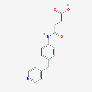 molecular formula C16H16N2O3 B339954 4-Oxo-4-[4-(pyridin-4-ylmethyl)anilino]butanoic acid 