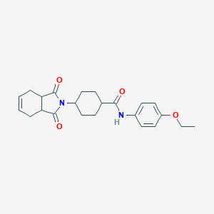 molecular formula C23H28N2O4 B339955 4-(1,3-Dioxo-1,3,3a,4,7,7a-hexahydro-isoindol-2-yl)-cyclohexanecarboxylic acid (4-ethoxy-phenyl)-amide 