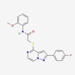 molecular formula C21H17FN4O2S B3399584 2-{[2-(4-fluorophenyl)pyrazolo[1,5-a]pyrazin-4-yl]sulfanyl}-N-(2-methoxyphenyl)acetamide CAS No. 1040643-21-7