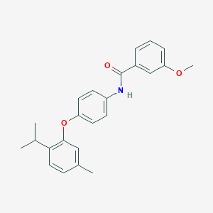 molecular formula C24H25NO3 B339968 N-[4-(2-isopropyl-5-methylphenoxy)phenyl]-3-methoxybenzamide 