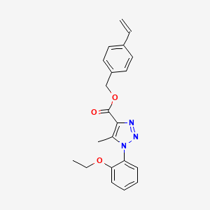 molecular formula C21H21N3O3 B3399688 4-vinylbenzyl 1-(2-ethoxyphenyl)-5-methyl-1H-1,2,3-triazole-4-carboxylate CAS No. 1040645-46-2