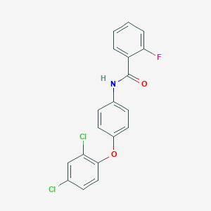 molecular formula C19H12Cl2FNO2 B339972 N-[4-(2,4-dichlorophenoxy)phenyl]-2-fluorobenzamide 