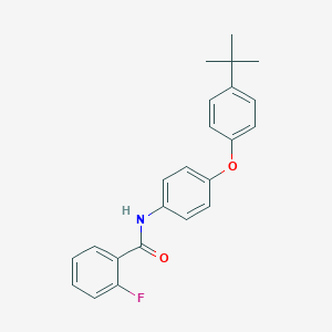 molecular formula C23H22FNO2 B339975 N-[4-(4-tert-butylphenoxy)phenyl]-2-fluorobenzamide 