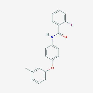 molecular formula C20H16FNO2 B339976 2-fluoro-N-[4-(3-methylphenoxy)phenyl]benzamide 