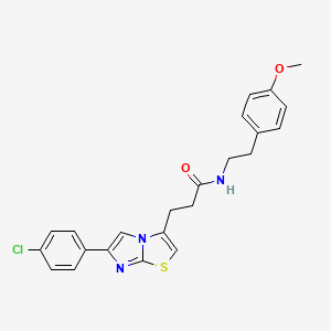 molecular formula C23H22ClN3O2S B3399777 3-(6-(4-chlorophenyl)imidazo[2,1-b]thiazol-3-yl)-N-(4-methoxyphenethyl)propanamide CAS No. 1040646-79-4