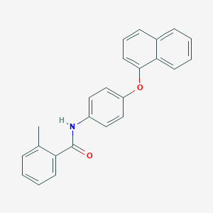 molecular formula C24H19NO2 B339983 2-methyl-N-[4-(1-naphthyloxy)phenyl]benzamide 