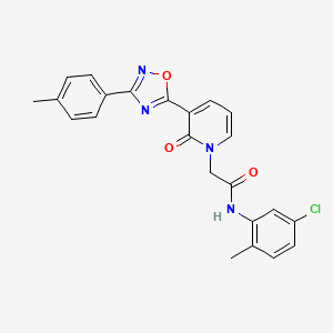 molecular formula C23H19ClN4O3 B3399895 N-(5-chloro-2-methylphenyl)-2-(2-oxo-3-(3-(p-tolyl)-1,2,4-oxadiazol-5-yl)pyridin-1(2H)-yl)acetamide CAS No. 1040649-65-7