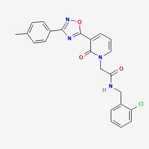 N-(2-chlorobenzyl)-2-[3-[3-(4-methylphenyl)-1,2,4-oxadiazol-5-yl]-2-oxopyridin-1(2H)-yl]acetamide