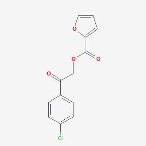 molecular formula C13H9ClO4 B339995 2-(4-Chlorophenyl)-2-oxoethyl 2-furoate 