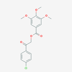 molecular formula C18H17ClO6 B339996 2-(4-Chlorophenyl)-2-oxoethyl 3,4,5-trimethoxybenzoate 