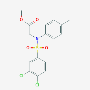 molecular formula C16H15Cl2NO4S B340000 Methyl {[(3,4-dichlorophenyl)sulfonyl]-4-methylanilino}acetate 