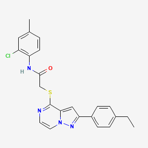 molecular formula C23H21ClN4OS B3400008 N-(2-chloro-4-methylphenyl)-2-{[2-(4-ethylphenyl)pyrazolo[1,5-a]pyrazin-4-yl]sulfanyl}acetamide CAS No. 1040652-11-6