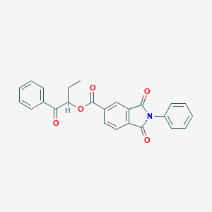 molecular formula C25H19NO5 B340002 1-Benzoylpropyl 1,3-dioxo-2-phenyl-5-isoindolinecarboxylate 