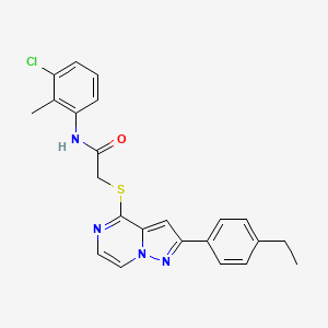 molecular formula C23H21ClN4OS B3400020 N-(3-chloro-2-methylphenyl)-2-{[2-(4-ethylphenyl)pyrazolo[1,5-a]pyrazin-4-yl]sulfanyl}acetamide CAS No. 1040652-60-5