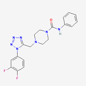 molecular formula C19H19F2N7O B3400052 4-((1-(3,4-difluorophenyl)-1H-tetrazol-5-yl)methyl)-N-phenylpiperazine-1-carboxamide CAS No. 1040653-25-5