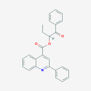 molecular formula C26H21NO3 B340006 1-Benzoylpropyl 2-phenylquinoline-4-carboxylate 