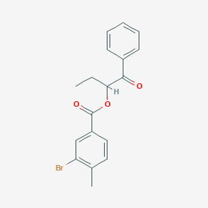 molecular formula C18H17BrO3 B340007 1-Benzoylpropyl 3-bromo-4-methylbenzoate 