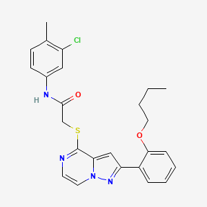 molecular formula C25H25ClN4O2S B3400092 2-{[2-(2-butoxyphenyl)pyrazolo[1,5-a]pyrazin-4-yl]sulfanyl}-N-(3-chloro-4-methylphenyl)acetamide CAS No. 1040654-35-0